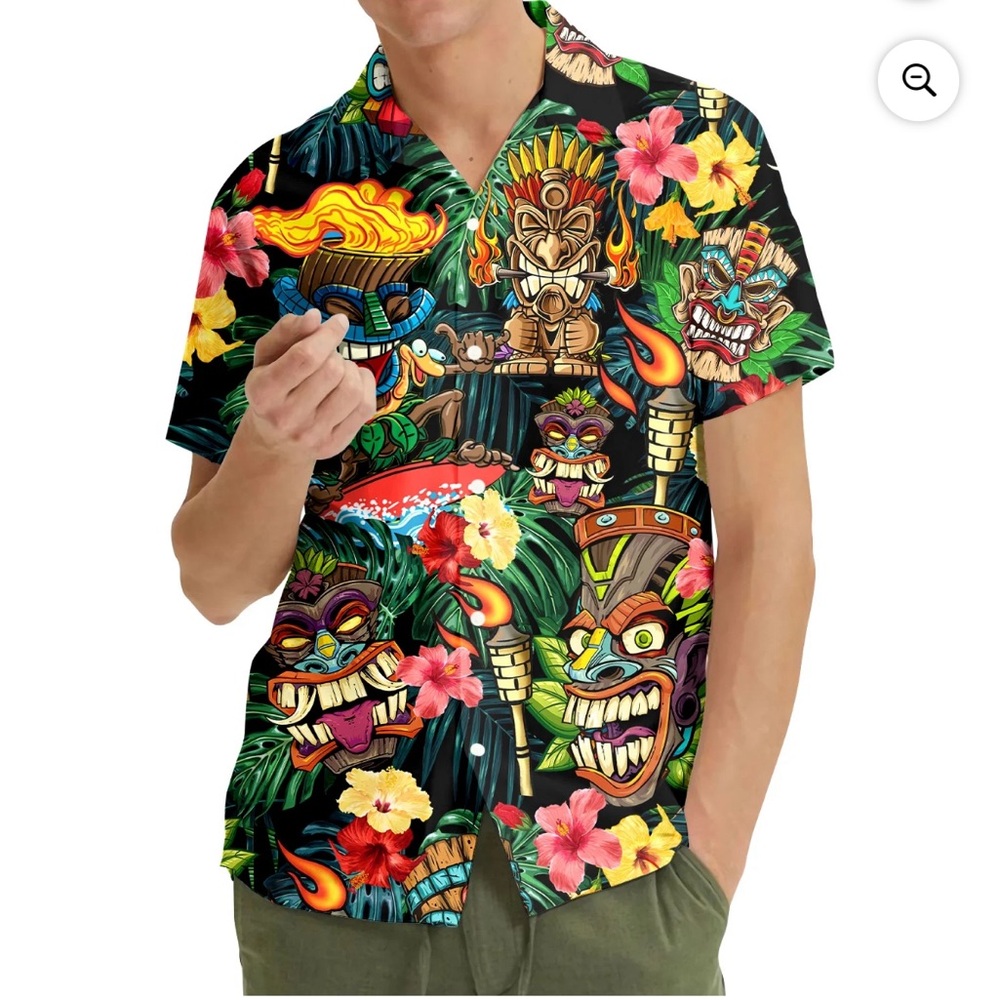 Aloha HAWAII SHIRT Gift All Over Print Best Price Us Sz 2XL Bright‎ Hawaiian Ace